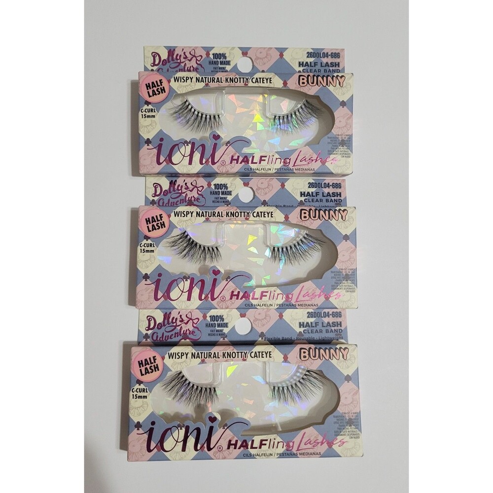 Ioni Lash Wispy Natural Knotty Cateye Halfling Eyelash Bundle Lot